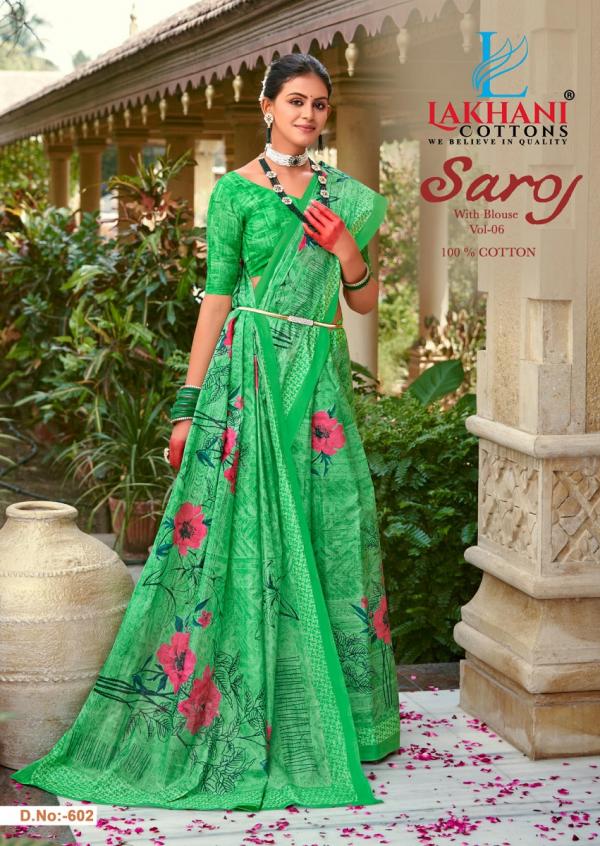 Lakhani Saroj Vol 6 Soft Cotton  Saree Collection